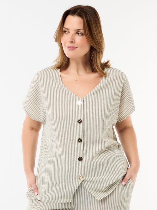 Débardeur à boutons dorés - Kiabi