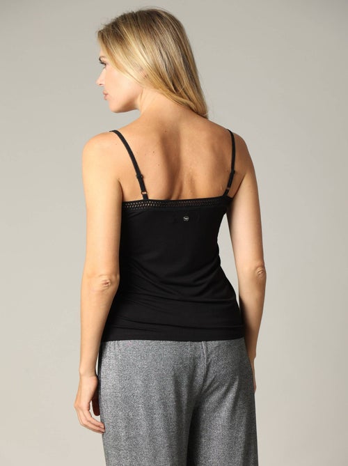 Débardeur à bretelles avec application dentelle 'Deeluxe' - Kiabi