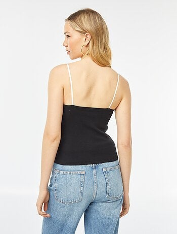 Débardeur à bretelles élastiquées