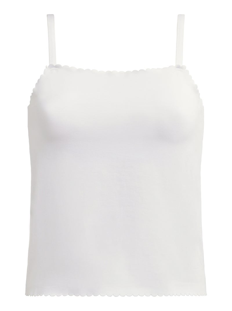 Débardeur à bretelles en coton Body Touch Easy Blanc - Kiabi