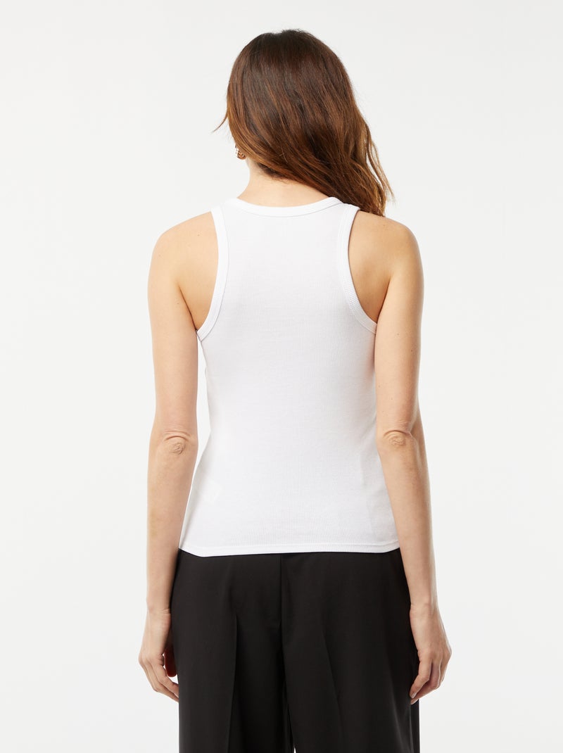 Débardeur à emmanchures américaines blanc - Kiabi