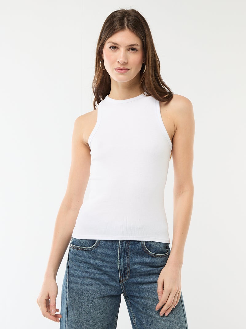 Débardeur à emmanchures américaines Blanc - Kiabi