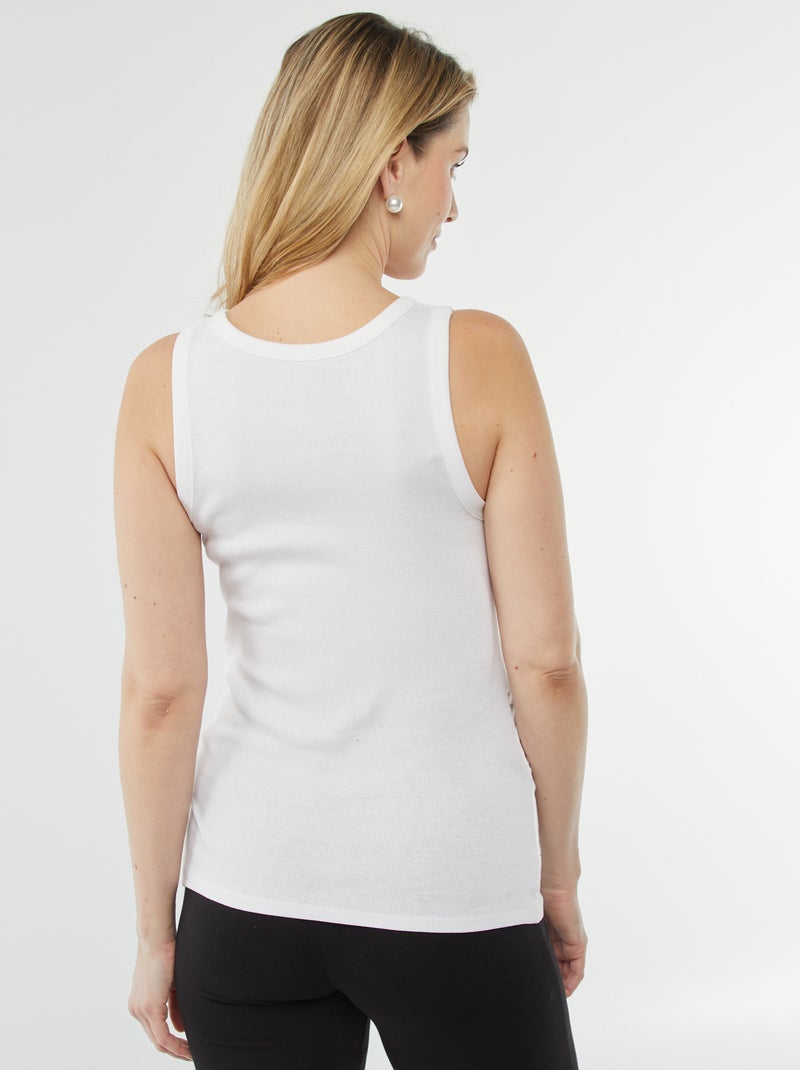 Débardeur à emmanchures américaines Blanc - Kiabi