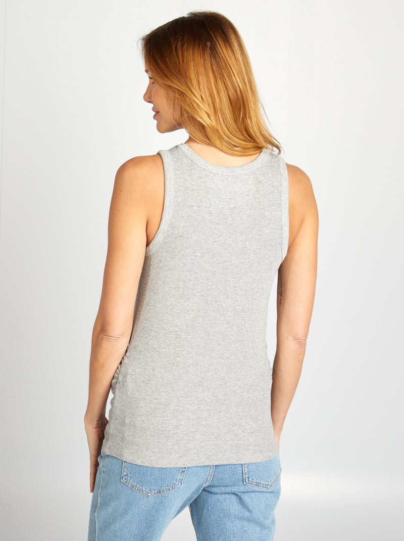 Débardeur à emmanchures américaines Gris - Kiabi