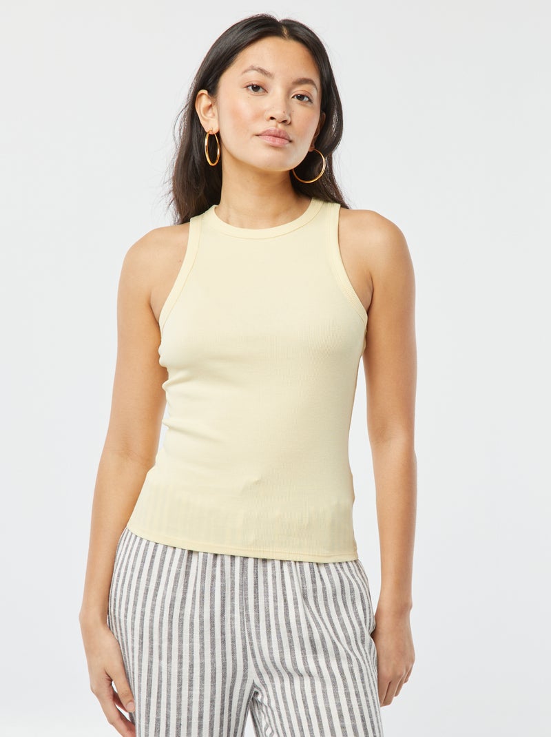 Débardeur à emmanchures américaines Jaune - Kiabi