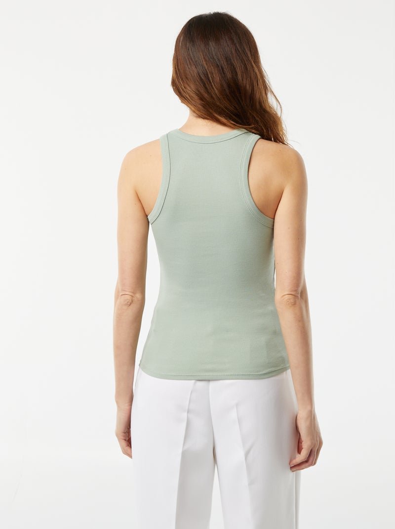 Débardeur Kiabi Vert Tendre Taille M - 100% Polyester, Neuf Avec étiquettes, Poche Unique