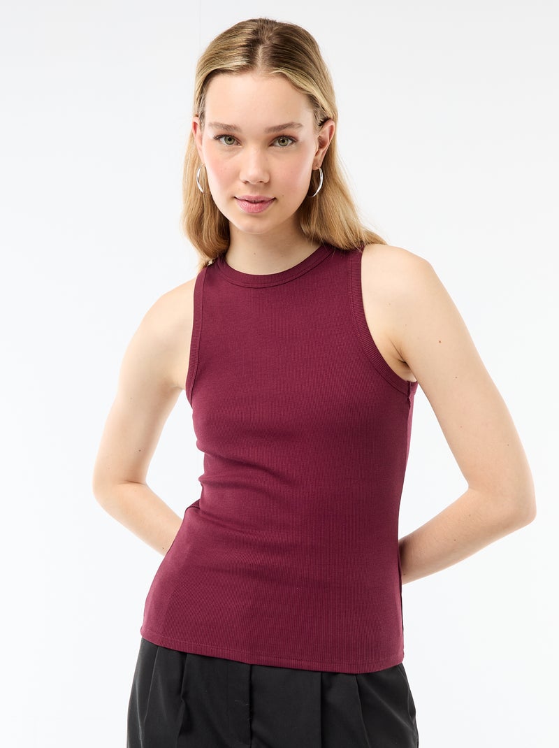 Débardeur à emmanchures américaines Violet - Kiabi