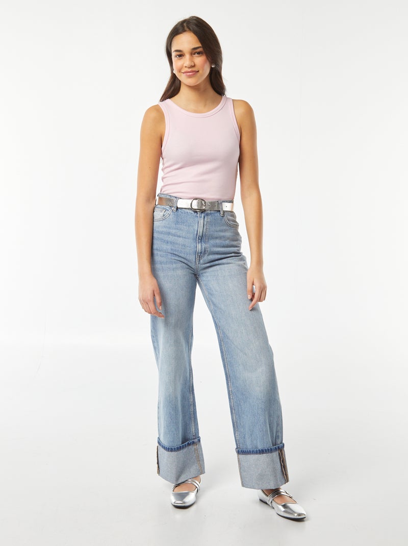 Débardeur à encolure américaine Rose clair - Kiabi