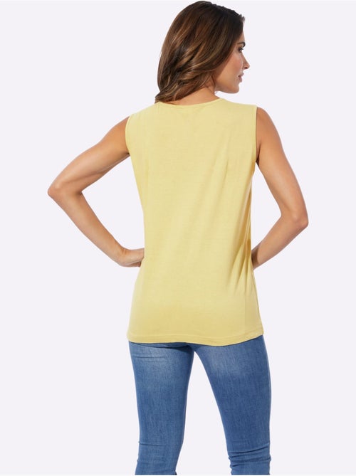 Débardeur à encolure carrée sans manches avec coutures décoratives - Taille standard - Moda Vilona - Kiabi