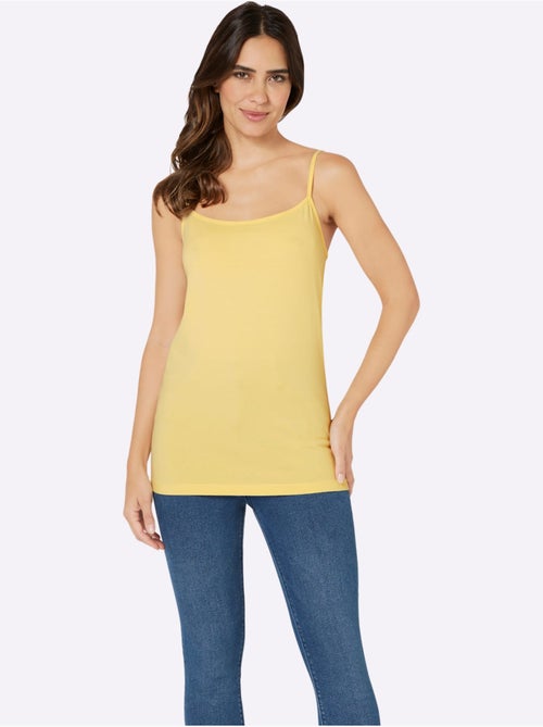 Débardeur à encolure ronde avec bretelles spaghetti réglables - Taille standard - Moda Vilona - Kiabi