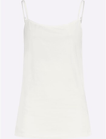 Débardeur avec encolure ronde et bretelles spaghetti réglables - Taille standard - Moda Vilona