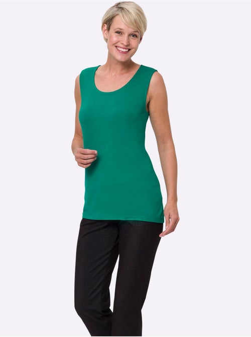 Débardeur à encolure ronde sans manches en viscose fluide - Taille standard - Moda Vilona - Kiabi Débardeur à encolure ronde sans manches en viscose fluide - Taille standard - Moda Vilona - Kiabi