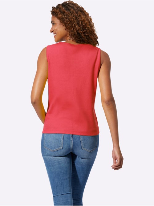 Débardeur à encolure ronde sans manches et boutons pression - Taille standard - Witt - Kiabi
