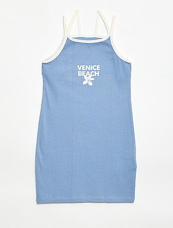 Débardeur à fines bretelles et animation poitrine