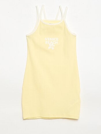 Débardeur à fines bretelles et animation poitrine