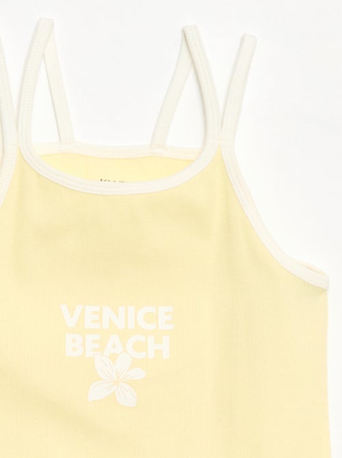 Débardeur à fines bretelles et animation poitrine - Kiabi