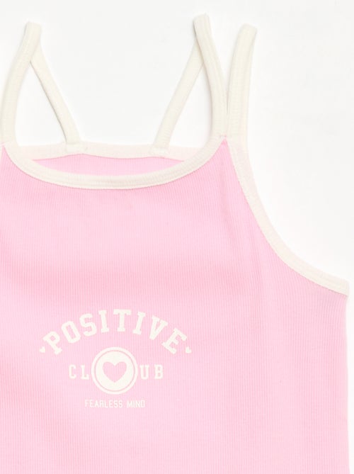 Débardeur à fines bretelles et animation poitrine - Kiabi