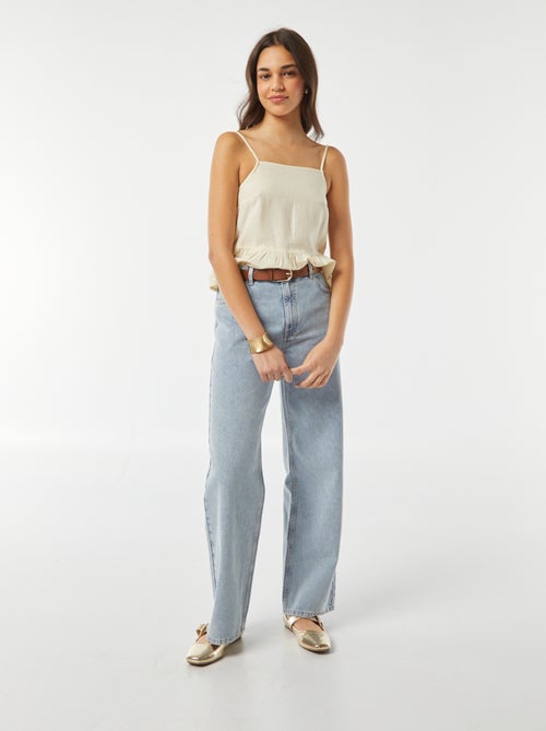 Débardeur à fines bretelles et motif - Kiabi