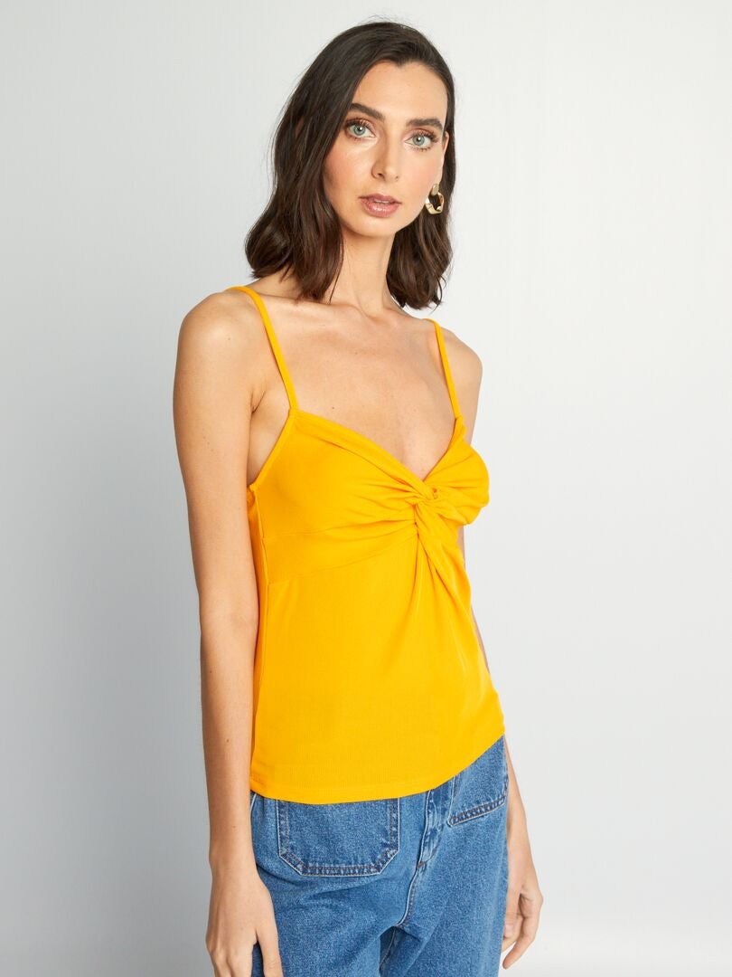 Débardeur Fille Caprice De Filles Taille 14 Ans - Bretelles Fines Motif Floral Bleu - 100% Coton - Occasion Très Bon état