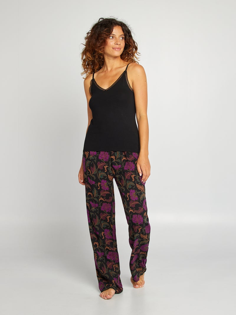 Débardeur à fines bretelles Noir - Kiabi