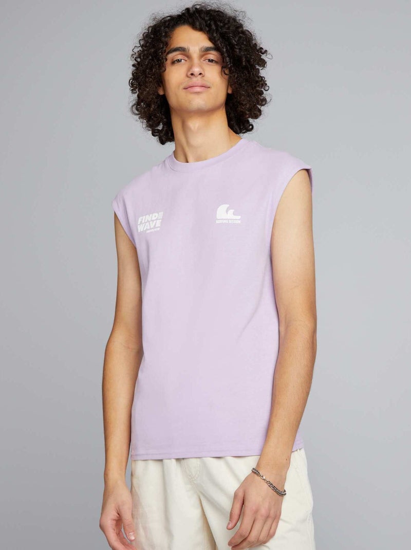 Débardeur à imprimé mauve - Kiabi