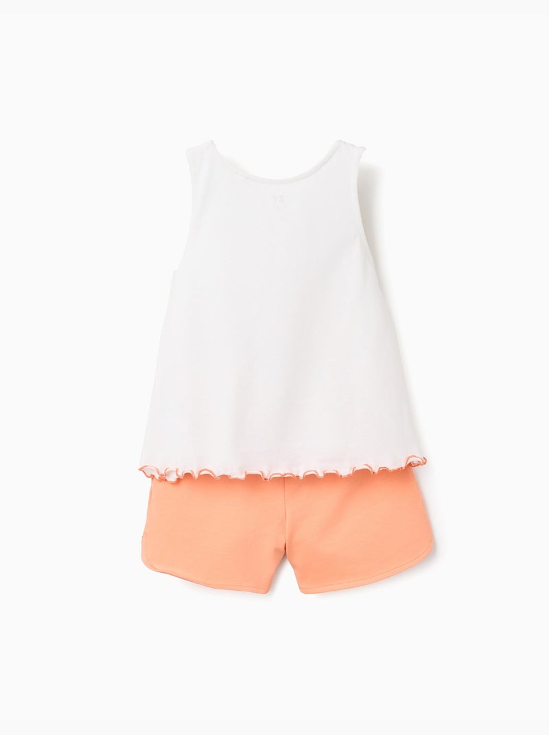 Débardeur à imprimé + short en coton Blanc - Kiabi