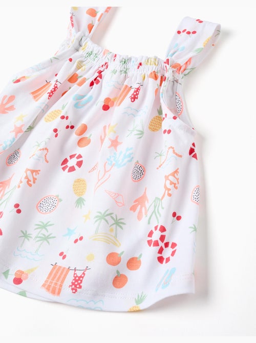 Débardeur à motif de plage + short en coton - Kiabi