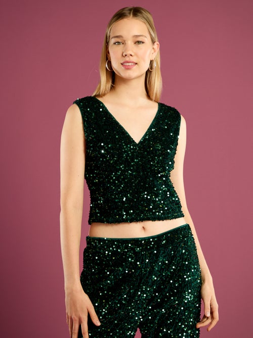 Débardeur à sequins - Kiabi