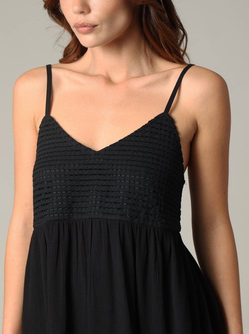 Débardeur à smocks en crêpe de viscose 'Deeluxe' - Kiabi