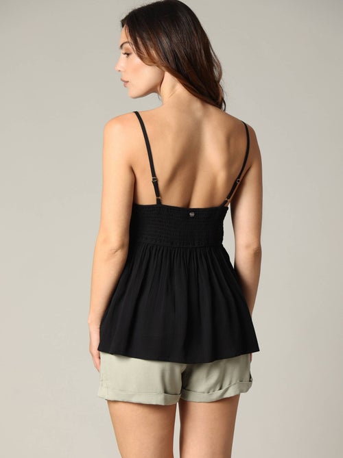 Débardeur à smocks en crêpe de viscose 'Deeluxe' - Kiabi