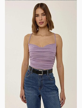 Débardeur asymétrique pailleté hiccup