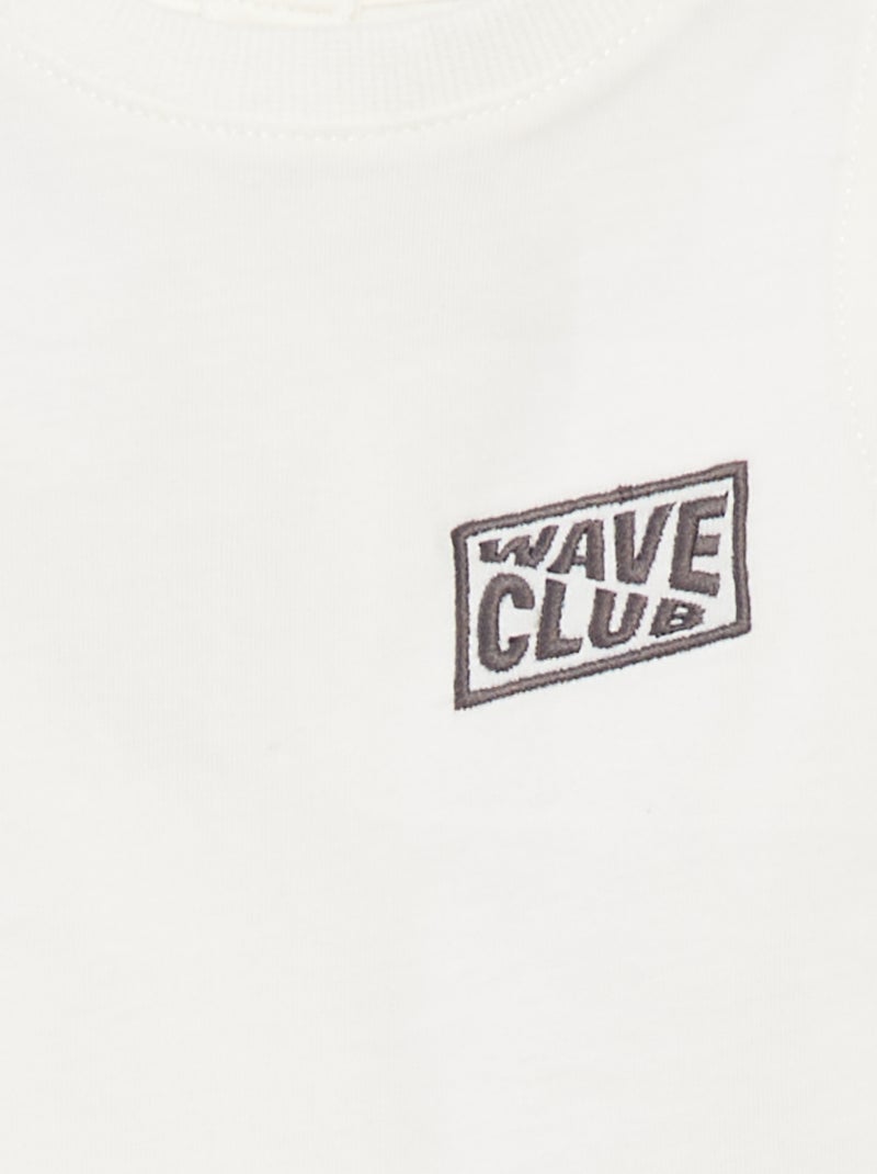 Débardeur avec broderie BLANC - Kiabi