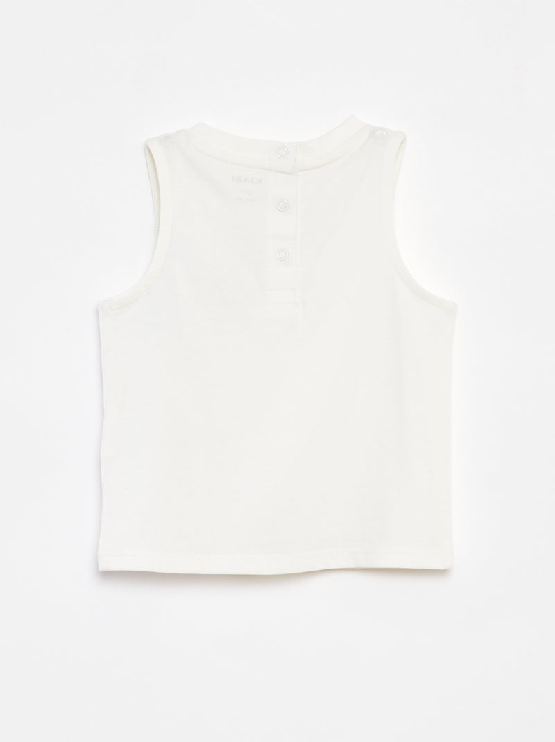 Débardeur avec broderie BLANC - Kiabi