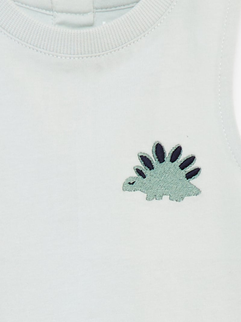 Débardeur avec broderie BLEU - Kiabi