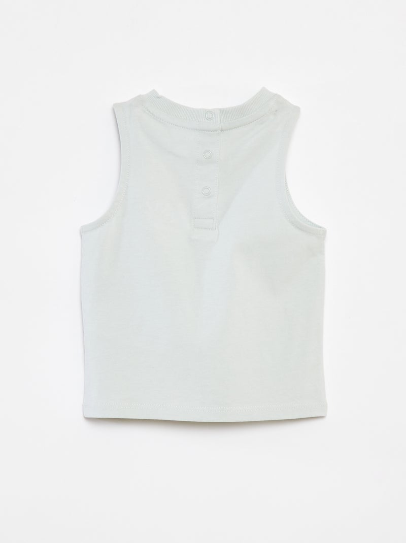 Débardeur avec broderie BLEU - Kiabi