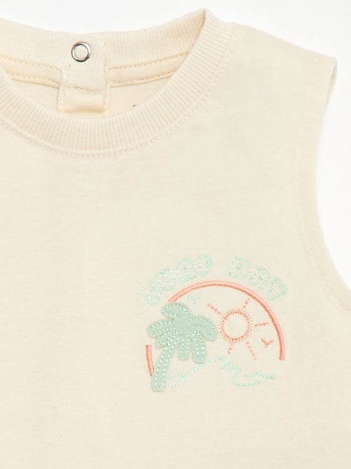 Débardeur avec broderie fantaisie - Kiabi