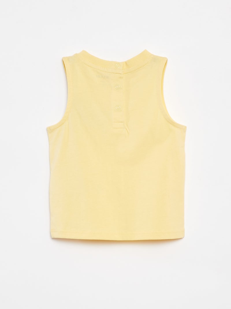 Débardeur avec broderie JAUNE - Kiabi