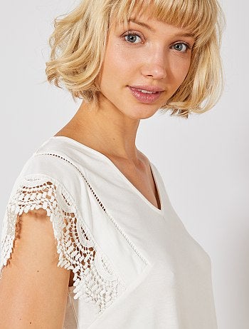 Débardeur avec détail macramé - Kiabi