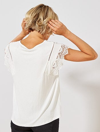 Débardeur avec détail macramé - Kiabi