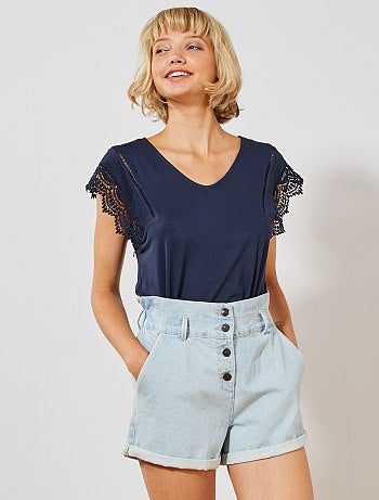 Débardeur avec détail macramé - Kiabi