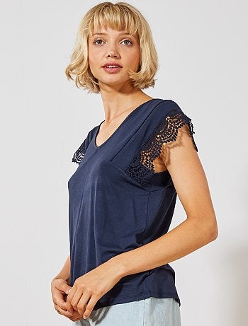 Débardeur avec détail macramé - Kiabi