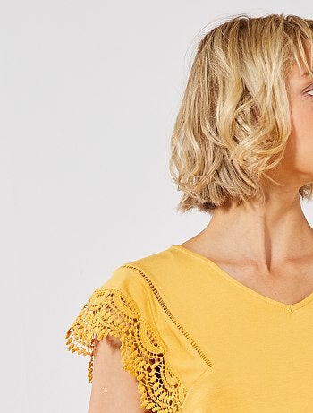 Débardeur avec détail macramé - Kiabi