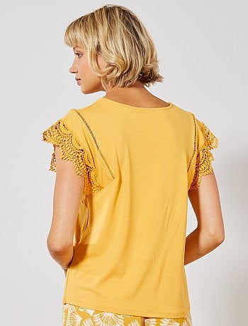 Débardeur avec détail macramé - Kiabi