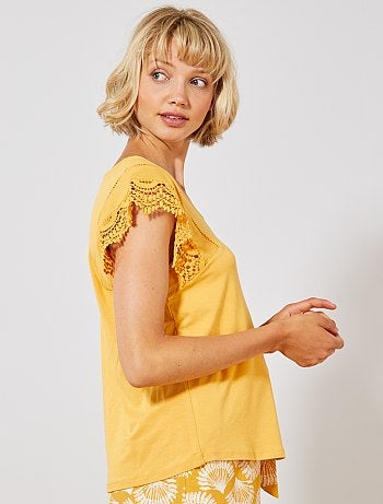 Débardeur avec détail macramé - Kiabi