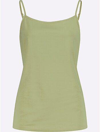 Débardeur avec encolure ronde et bretelles spaghetti réglables - Taille standard - Moda Vilona