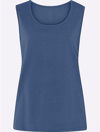 Débardeur avec encolure ronde et sans manches en tissu léger - Taille standard - Moda Vilona