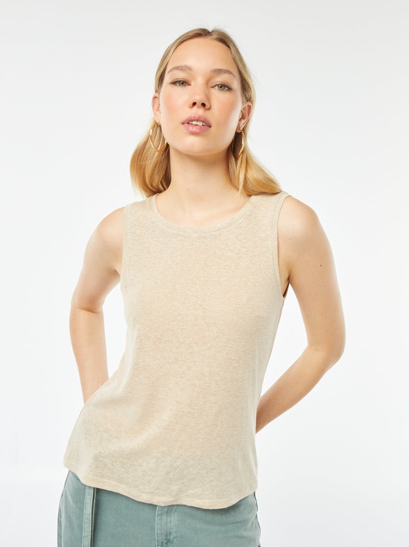 Débardeur Côtelé - Gris-bleu - FEMME | H&M FR