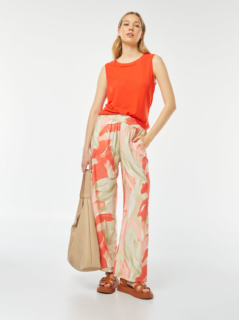 Débardeur avec larges bretelles rouge - Kiabi