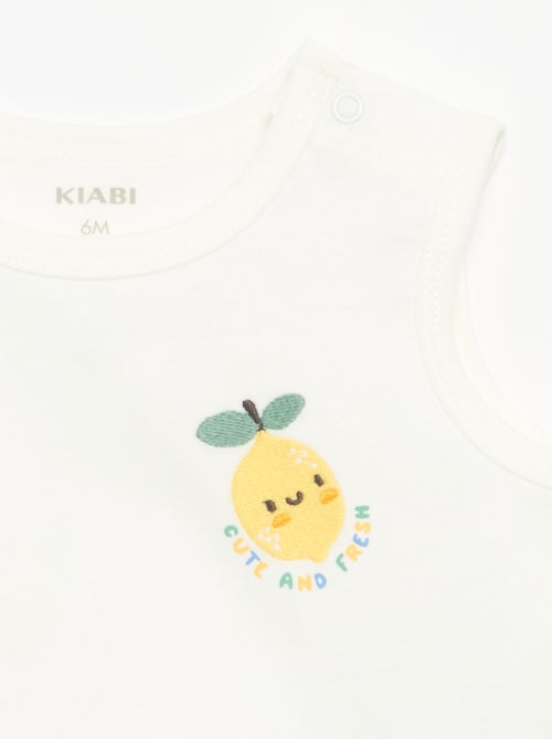 Débardeur avec patch à la poitrine - Kiabi