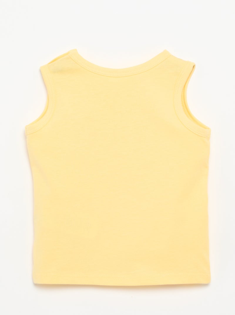 Débardeur avec patch à la poitrine Jaune - Kiabi
